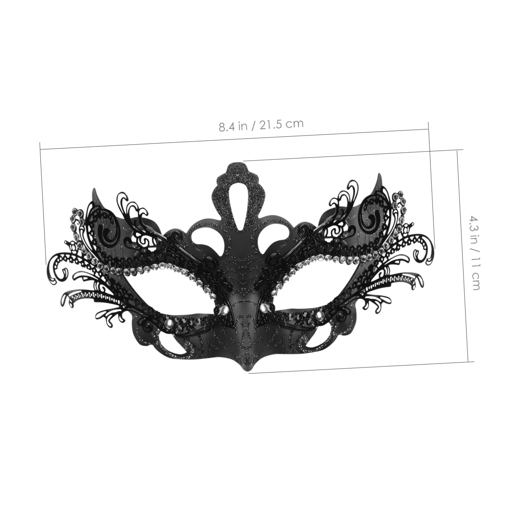 SHERCHPRY Maschera Della Palla Di Ferro Maschere Cosplay Mascherata Per Le Donne Maschere Mascherate a Mezza Faccia Halloween Del Martedì Grasso Festival Black Ferro Da Stiro