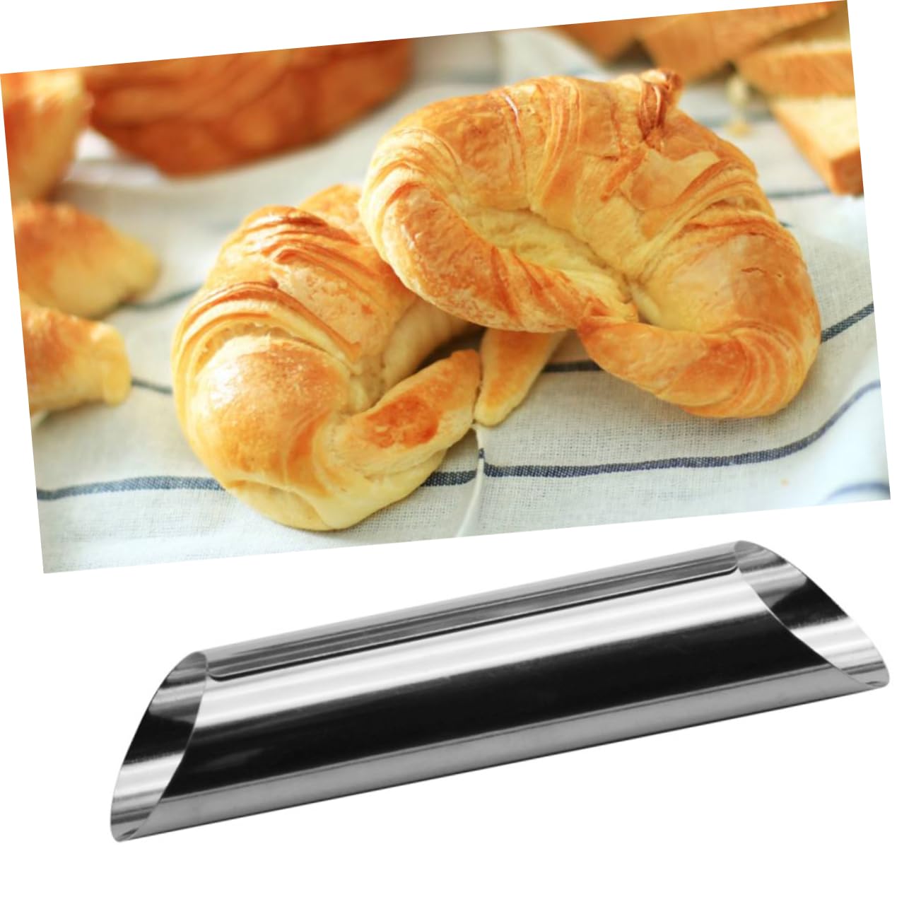 OFFSCH 4pcs Stainless Steel Cannoli Forms Cylindrical Baking Molds Croissants and Desserts Reusable Bakeware Tubes Baking