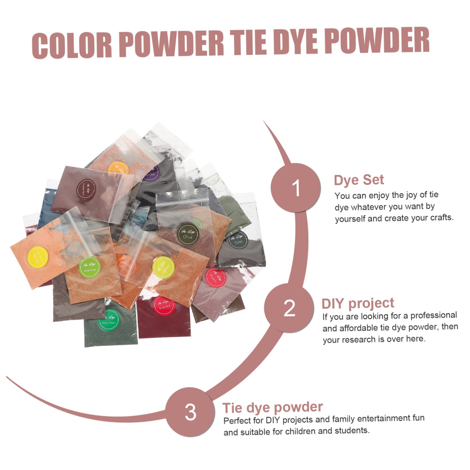 32taschen Farben Tie-dye Pulver Für Kreative DIY Projekte Für Erwachsene Für Feste Und Bastelpartys Pro Beutel Beutel Insgesamt