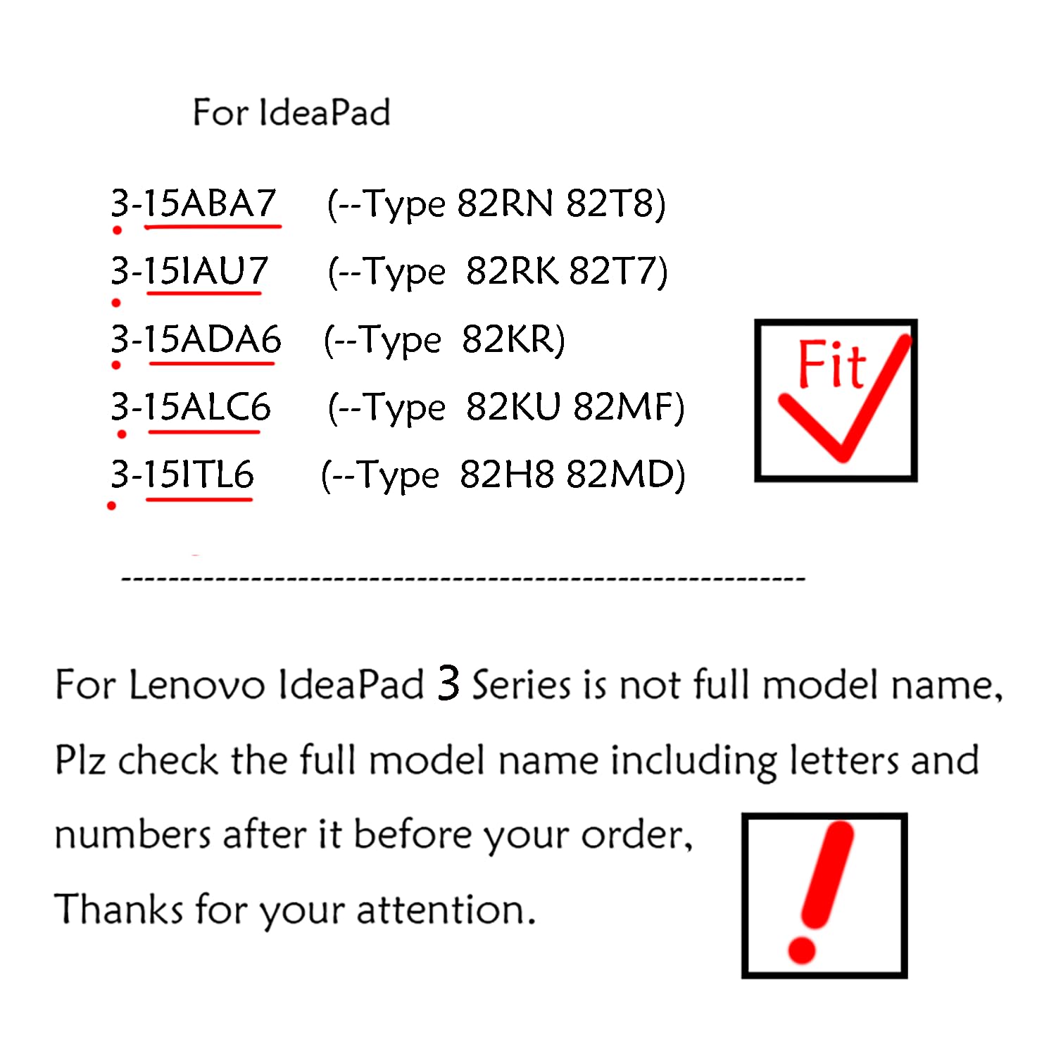 Clavier AZERTY Français De Remplacement Pour Lenovo Ideapad 3-15ABA7 / ADA6 - Neuf, Origine France