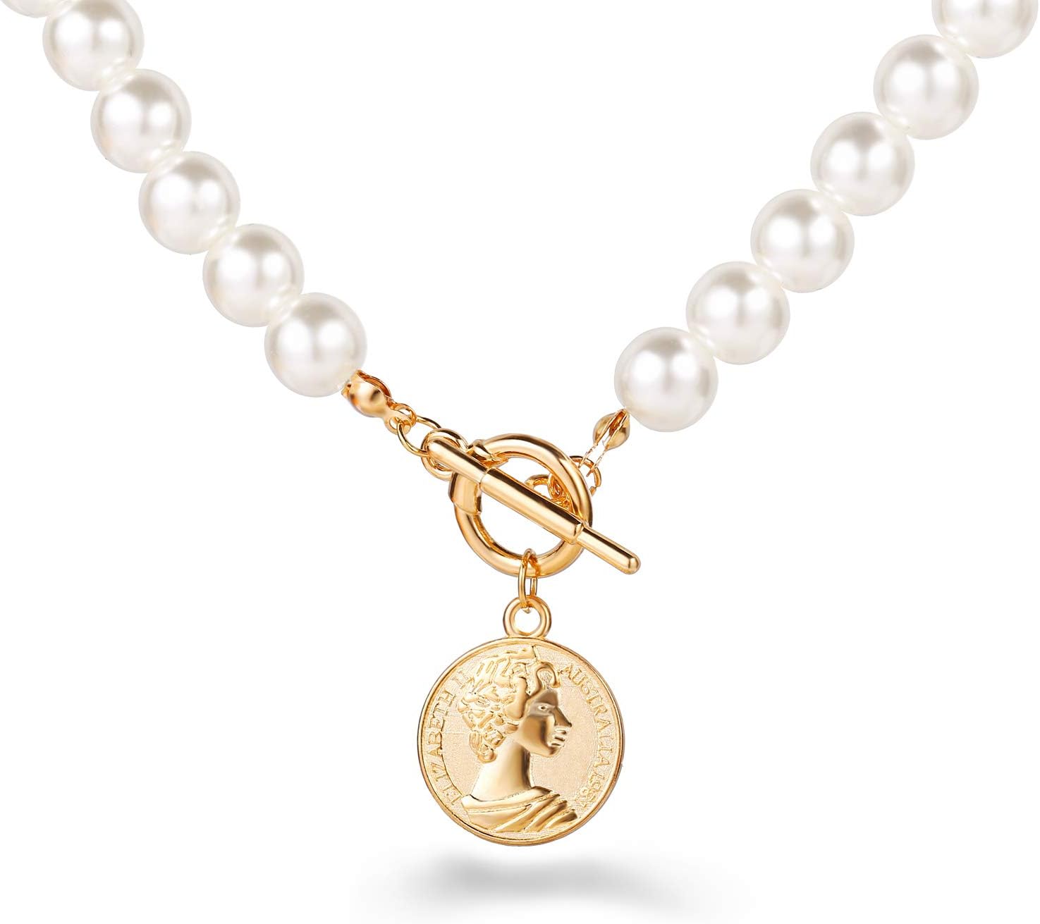 Shining Diva FashionLatest Stylish Multilayer Metal Chain Pendant Necklace for Women, 1, Non Precious Metal, Cubic Zirconia