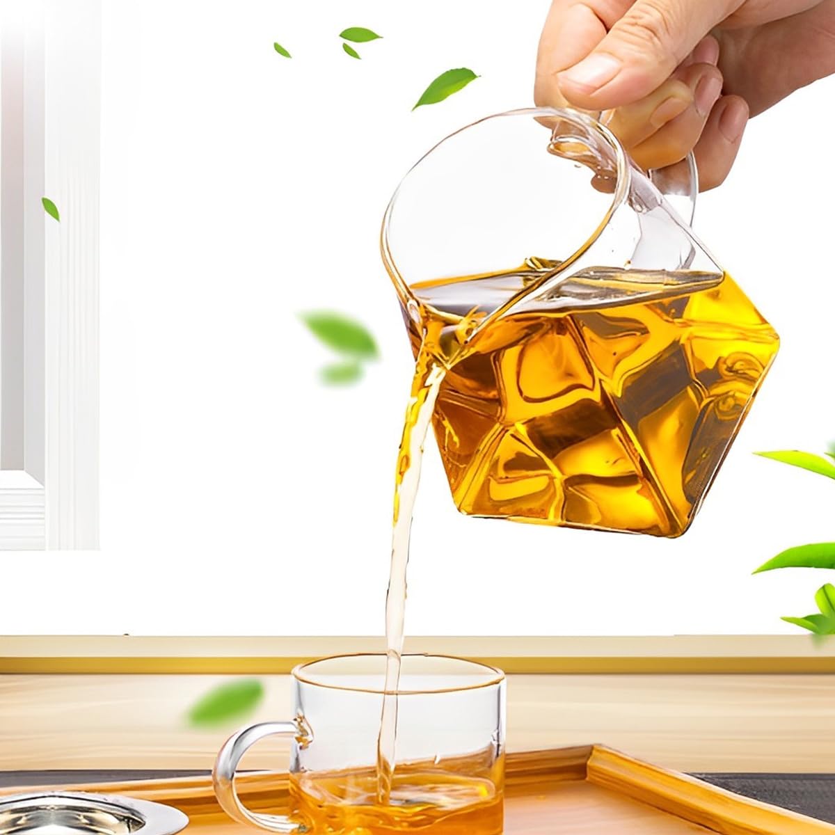 LiRiQi Teiera in Vetro 950ml Con Filtro Infusore Removibile - Resistente al Calore, Perfetta per Tè, Caffè e Tisane, Compatibile Con Fornelli