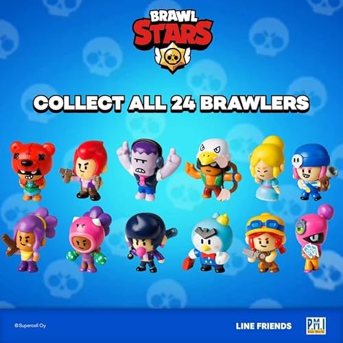 Brawl Stars Collectible Figures | 12 Brawl Stars Toys Out Of 24 Collectibles In 1 Pack | 1 Rare Mystery Figure | Officially Licensed - Figurines, Party Supplies, Gift For Video Gamer #TOP6