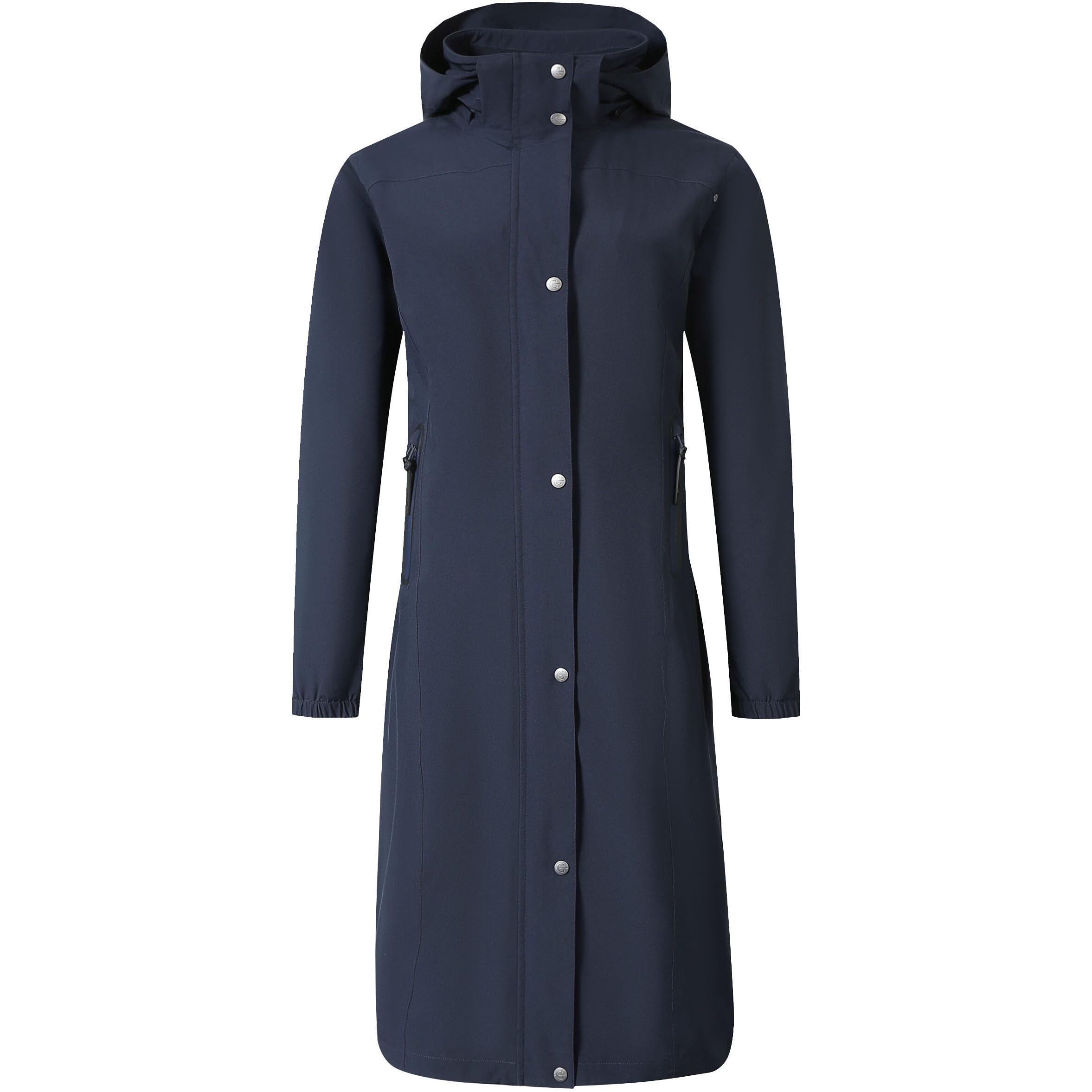 Covalliero - Damen Regenmantel – extra lange Regenjacke mit Reitschlitz in vielen Farben – wasserdicht & windabweisend – Regenponcho zum Wandern & Reiten – Reitbekleidung in Größe XS - XL