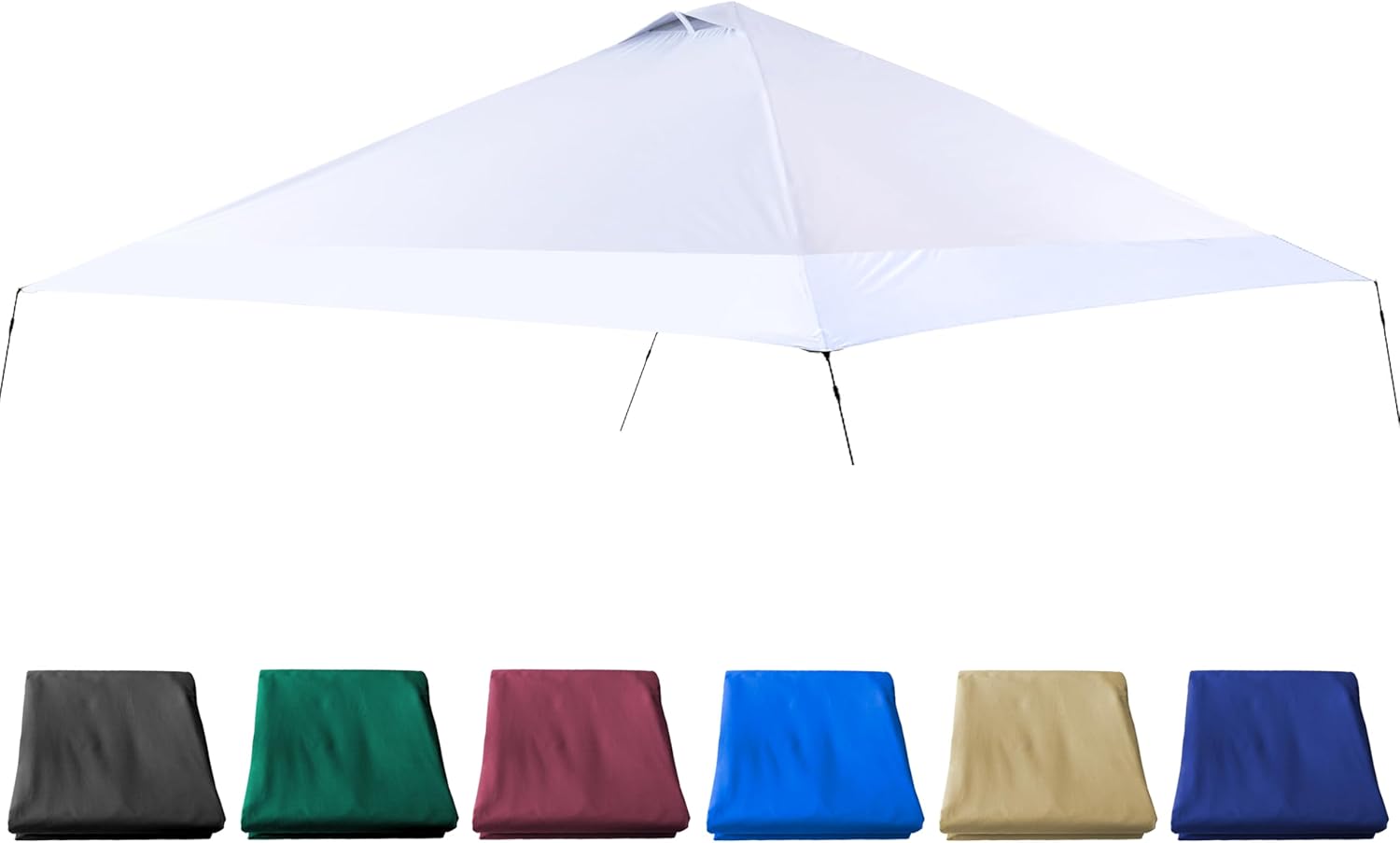 13x13 Canopy Replacement Top with Air Vent Silver Coated Fit for Coleman Oasis, CORE 13 FT x 13 FT Instant Pop Up Canopy Frame, (White)