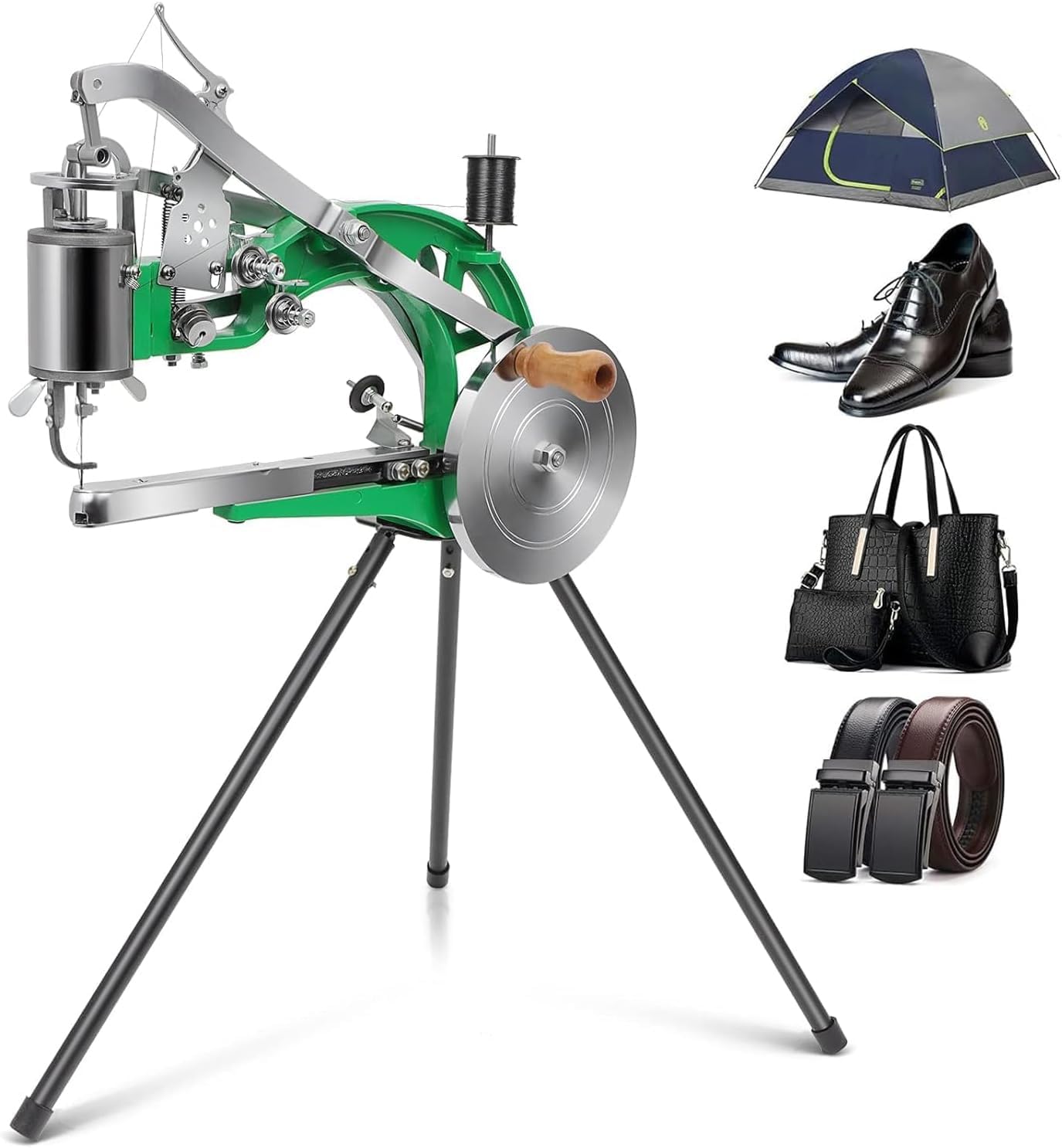 Leather Sewing Machine, Cobbler Sewing machine, Shoe Repair Manual Cobbler Stitching Mending Sewing Machine for Leather with Dual Cotton Nylon Line Canvas for Shoes Bags and Coats Belt product image
