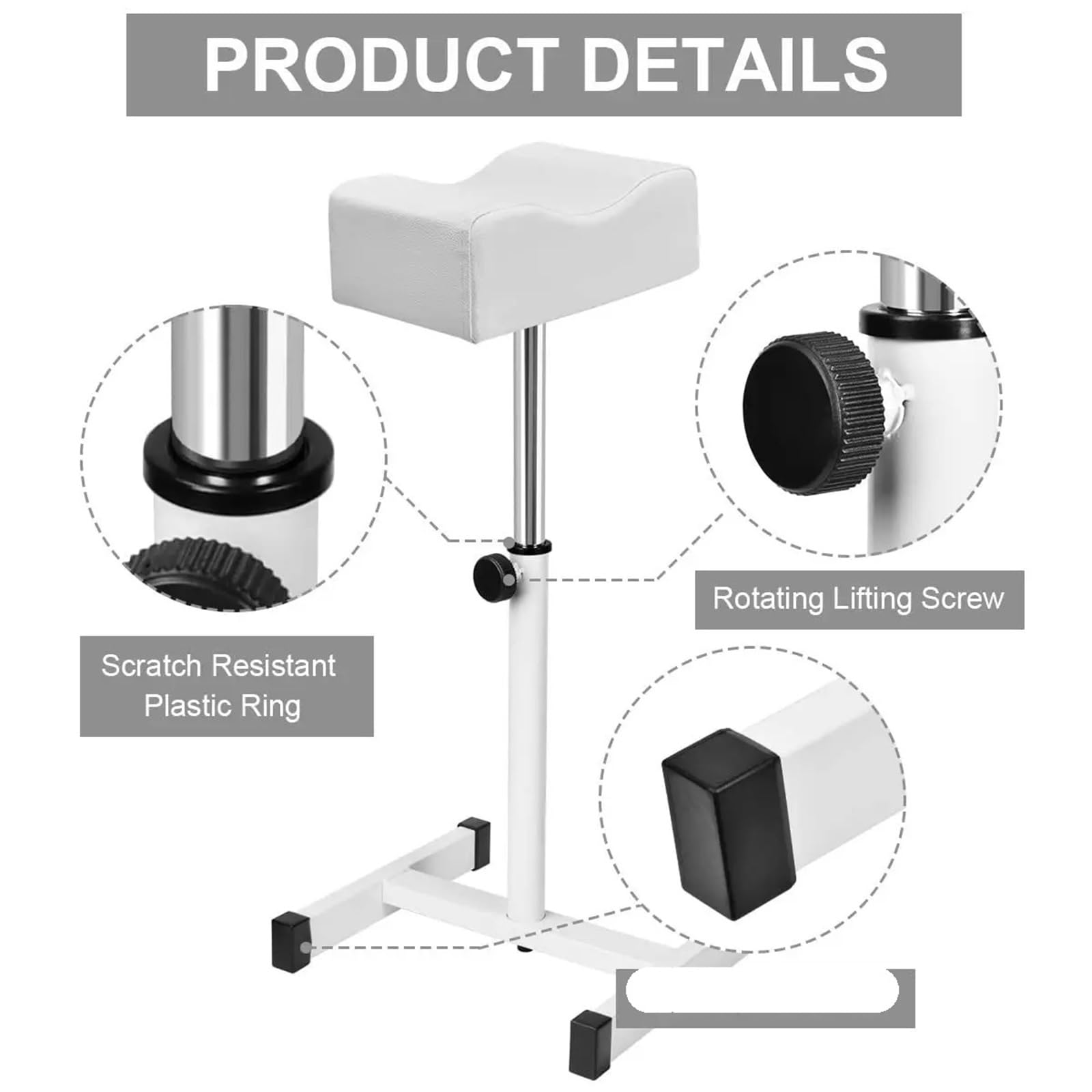 Repose-pieds pour pédicure Manucure chaise ascenseur pédicure Support manucure repose-pieds repose-jambes for équipement d'ongle beauté tabouret(Black)