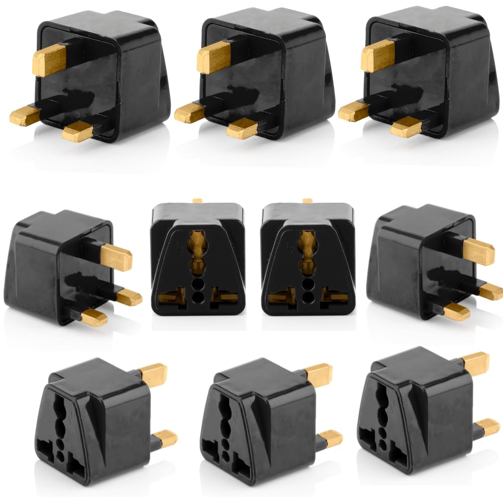 Hi-Plasst Black UK Adapter (Type-G Plug) - 1pc Pack - UK Travel Converter for Dubai, Singapore, Hong Kong, Malaysia - Compact & Durable India to UK Plug Adapter — Amazon image 9