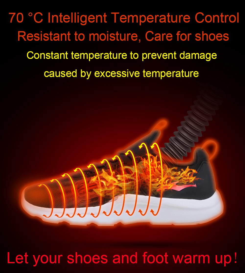190W Ozono Eléctrico Escalable Inteligente Maquina De Zapatos Caliente Vertical Secador De Zapatos para Zapato Guantes Calcetines Botas De Desodorización Esterilización, Rosa/Oro,Pink