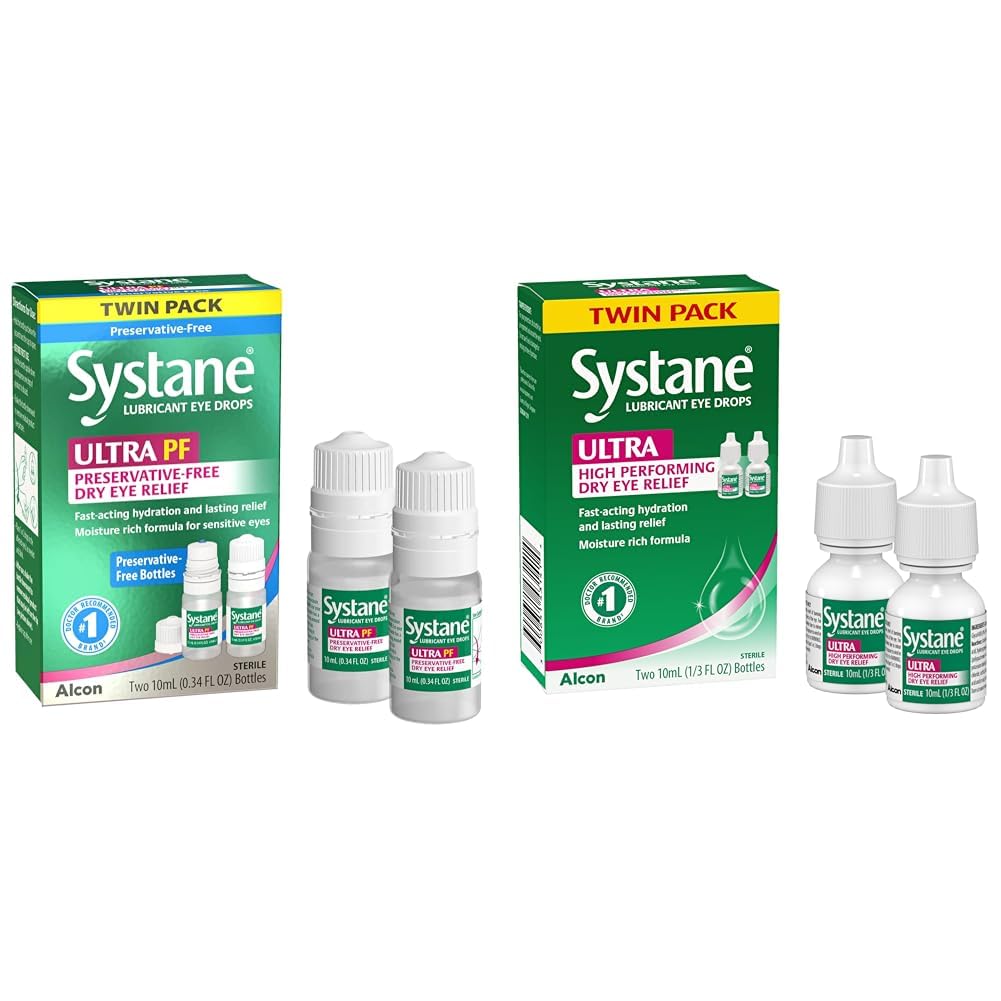 Systane Ultra Multi-Dose Preservative-Free Eye Drops Twin Pack 2x10ml Ultra Lubricant Eye Drops Twin Pack for Dry Eyes