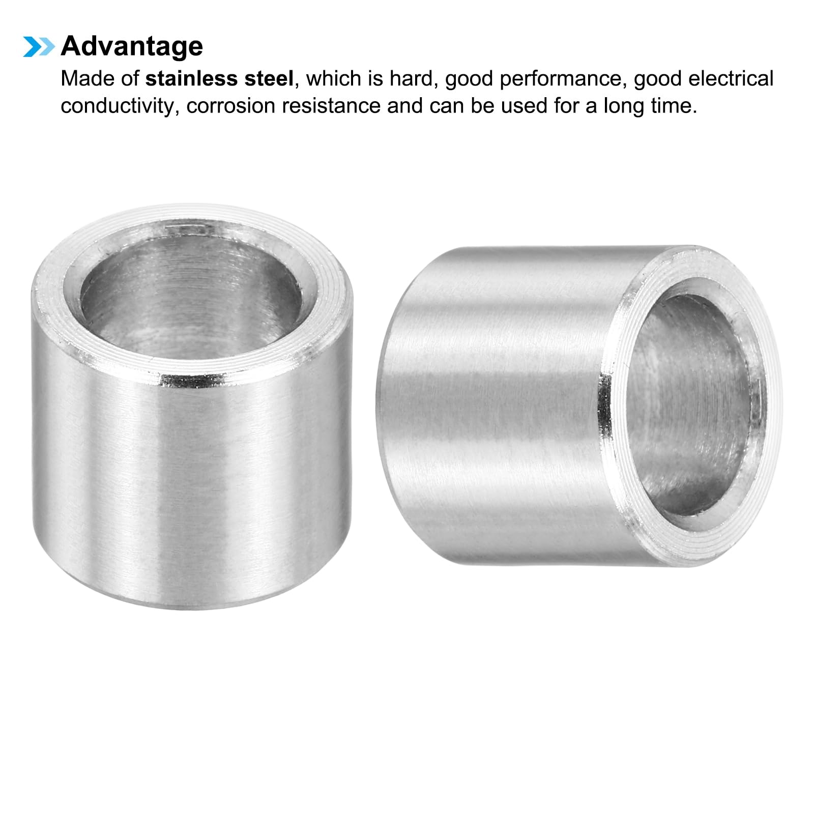 PATIKIL M8 Stainless Steel Spacers, 12Pcs Metal Spacer 8mm ID x 12mm OD x 10mm L Screws Standoff for 5/16" or M8 Screw - Image 4