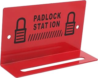 Lockout Tagout Locks Station, Wall Mounted Safety Padlock Rack, Professional Alloy Steel Management Station Easy to Install Loto Locks Rack for 5 to 8 Padlocks, Red