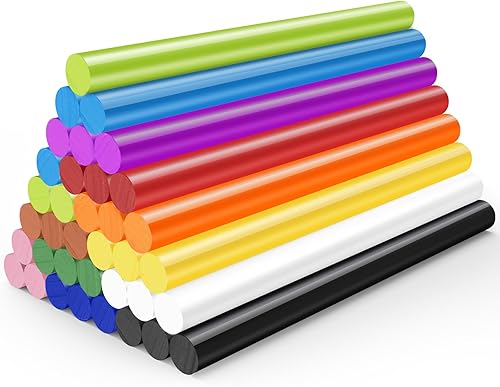 Miniatura 14 de ENPOINT Barras de pegamento termofusible negro, paquete de 36 mini varillas de EVA, 0.27 pulgadas de diámetro, 3.9 pulgadas de longitud