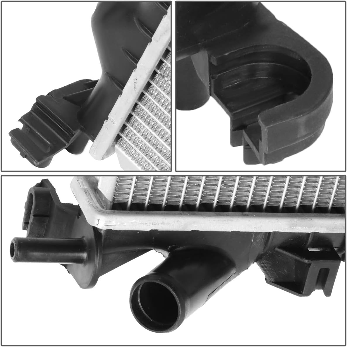 DNA Motoring OEM-RA-13184 Factory Style Full Aluminum Core Cooling Radiator Compatible with 2010-2013 Transit Connect, 27-11/16" W X 15-1/2" H X 1" D, 1-5/16" Inlet, 1-5/16" Outlet