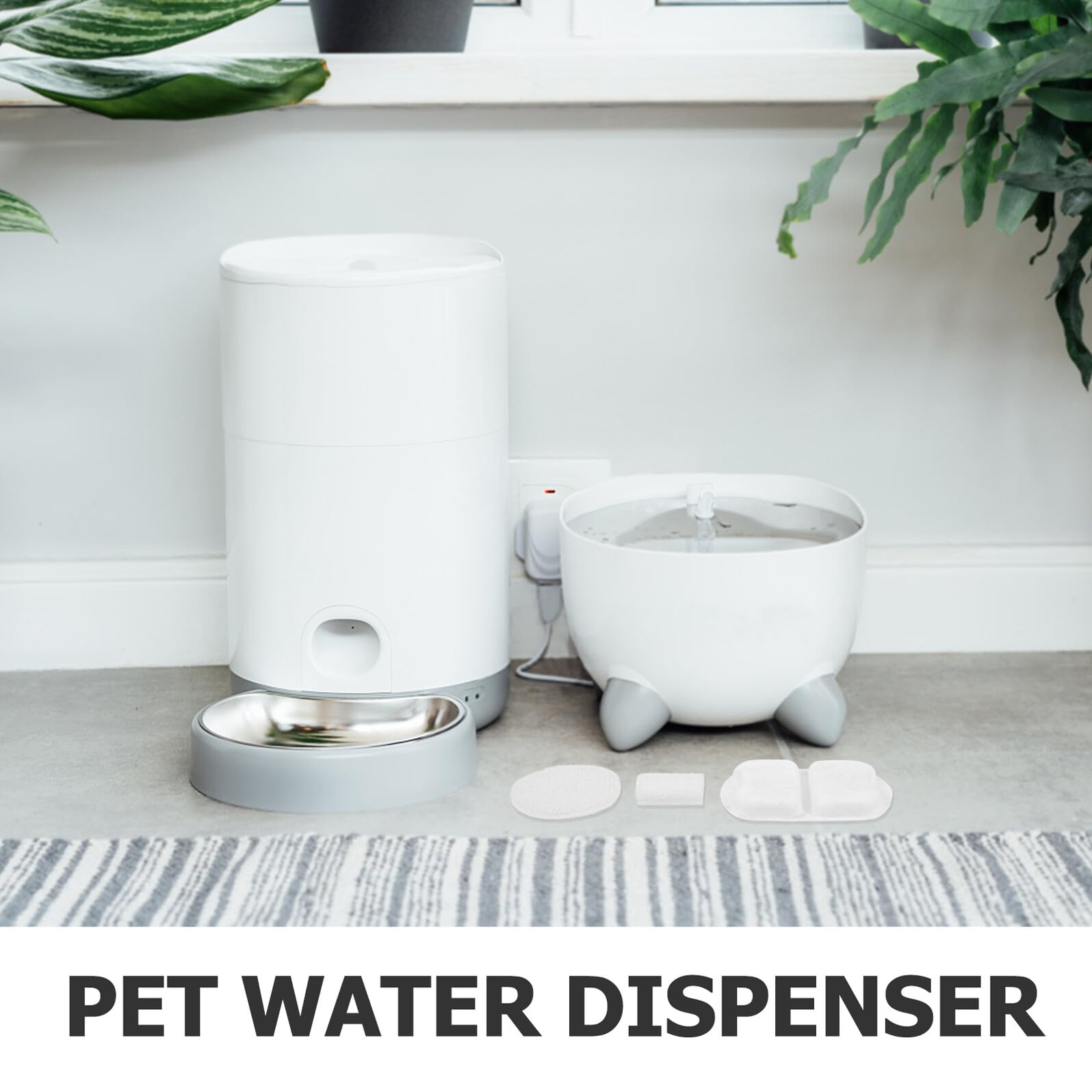 48 Filtros de Repuesto para Fuentes de Agua para Gatos y Perros Filtración Multicapa para Eliminar Olores y Sabores, Compatibles Múltiples Modelos