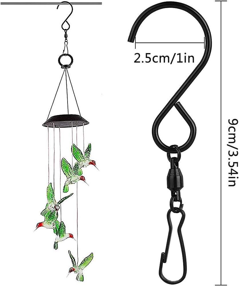 Hooks for Hanging Wind Chimes,QSXX 16 Pcs Swivel Hooks Clips,Wind