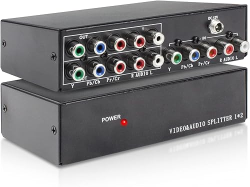 Miniatura 8 de Caja de conmutador de video AV de componentes 4 en 1 salida, BolAAzuL 4 puertos 5 cables RCA YPbPr RGB conmutador de video AV selector convertidor 4