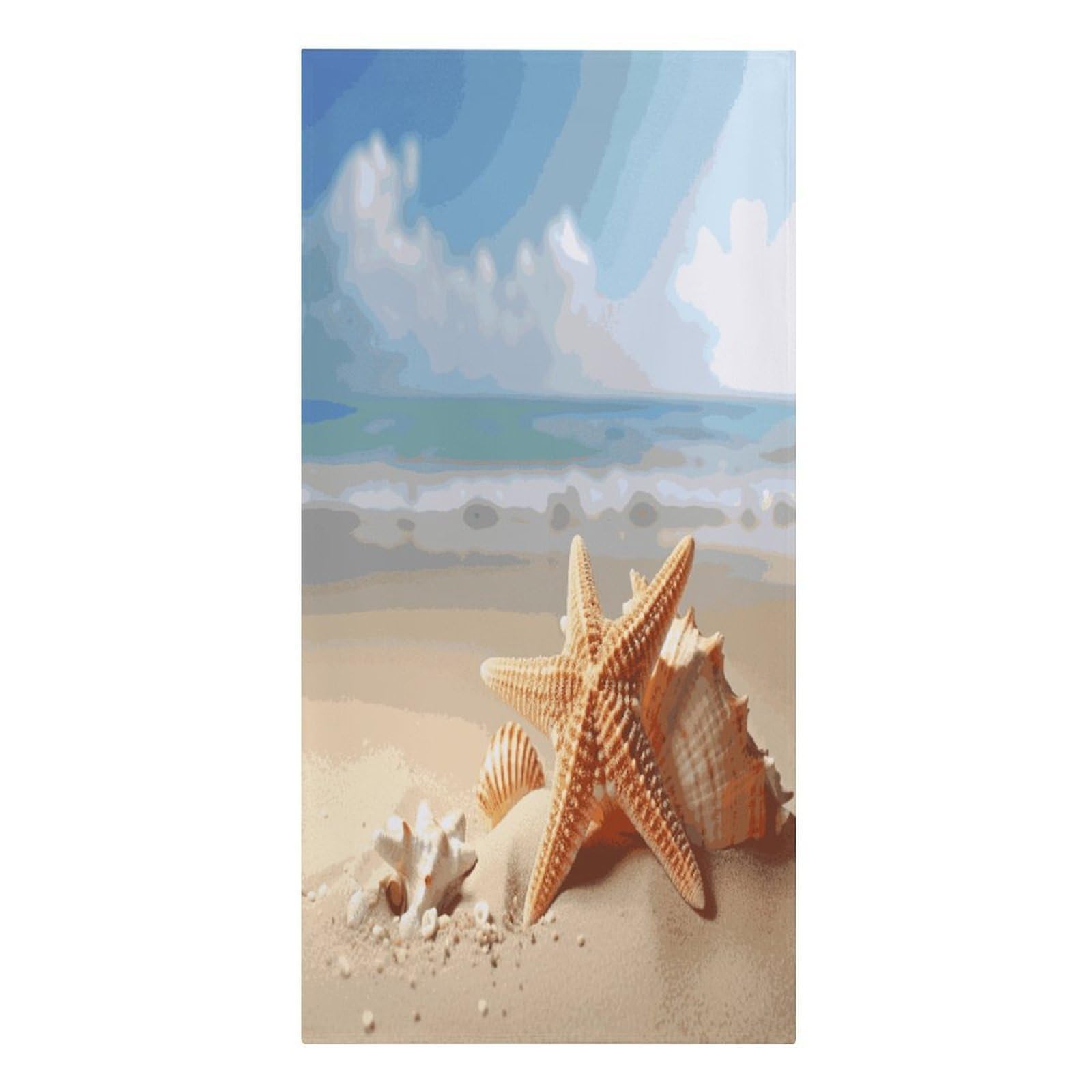 Adfgyerh Women's Style Summer Starfish Seashell Microfiber Sand Free Towels Large Quick-Dry. Beach Towel For Swimming Pool Camping Beach .Beach Accessories， They Are Essential Accessories For Adults, And Men, Vacatio