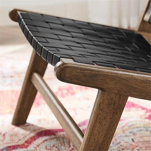 Miniatura 8 de Modway Saoirse - Sillón decorativo de madera de imitación en color negro nogal