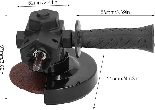 Miniatura 6 de Adaptador de amoladora de taladro a ángulo con mango, herramienta eléctrica de llave de disco de molienda para pulido de corte de plástico de metal