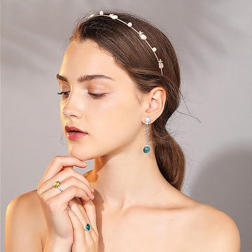 Miniatura 6 de Paquete de 3 diademas de cristal de estrella de mar y sirena con diamantes de imitación, hechas a mano, concha de mar con cuentas de moda,