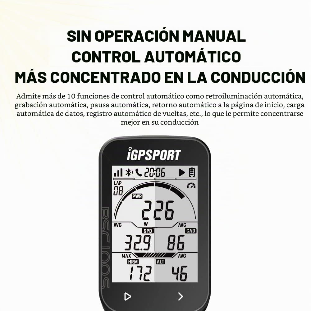 iGPSPORT Ciclocomputadores GPS Ant+ Función Ordenador inalámbrico Bicicleta Ciclismo Cuentakilometros Bici,40 Horas de duración de la batería