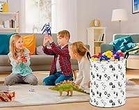 Vista 5 de CLOCOR - Cesta grande de lavandería, cesta impermeable para guardería, contenedor de almacenamiento de tela plegable, decoración para habitación