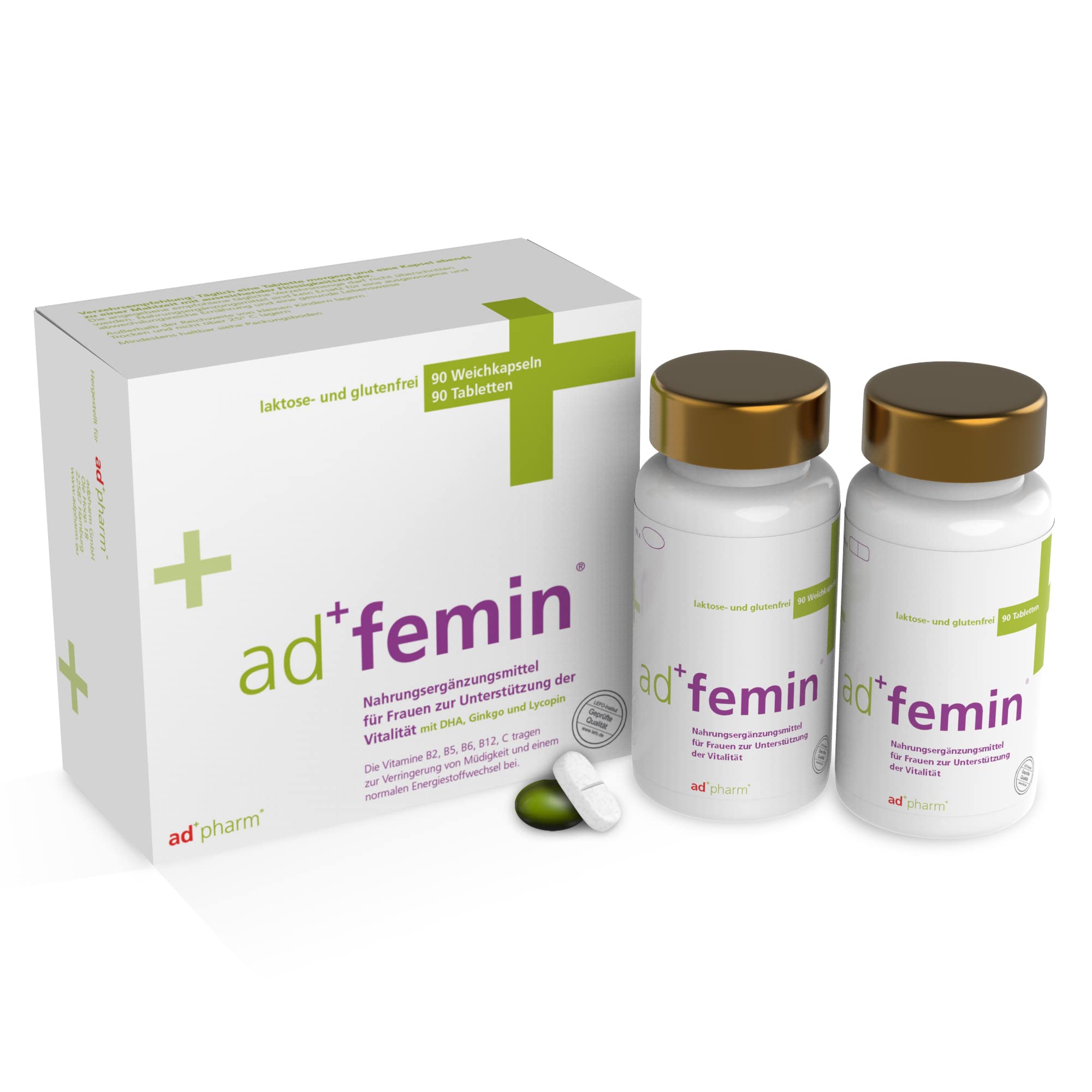 Vitamine & Mineralien Quartalspackung für Frauen ab 40 - Unterstützung für Vitalität, Hormonbalance und Immunsystem, mit Algen-DHA, Ginkgo Biloba, Lycopin, 180 Stück