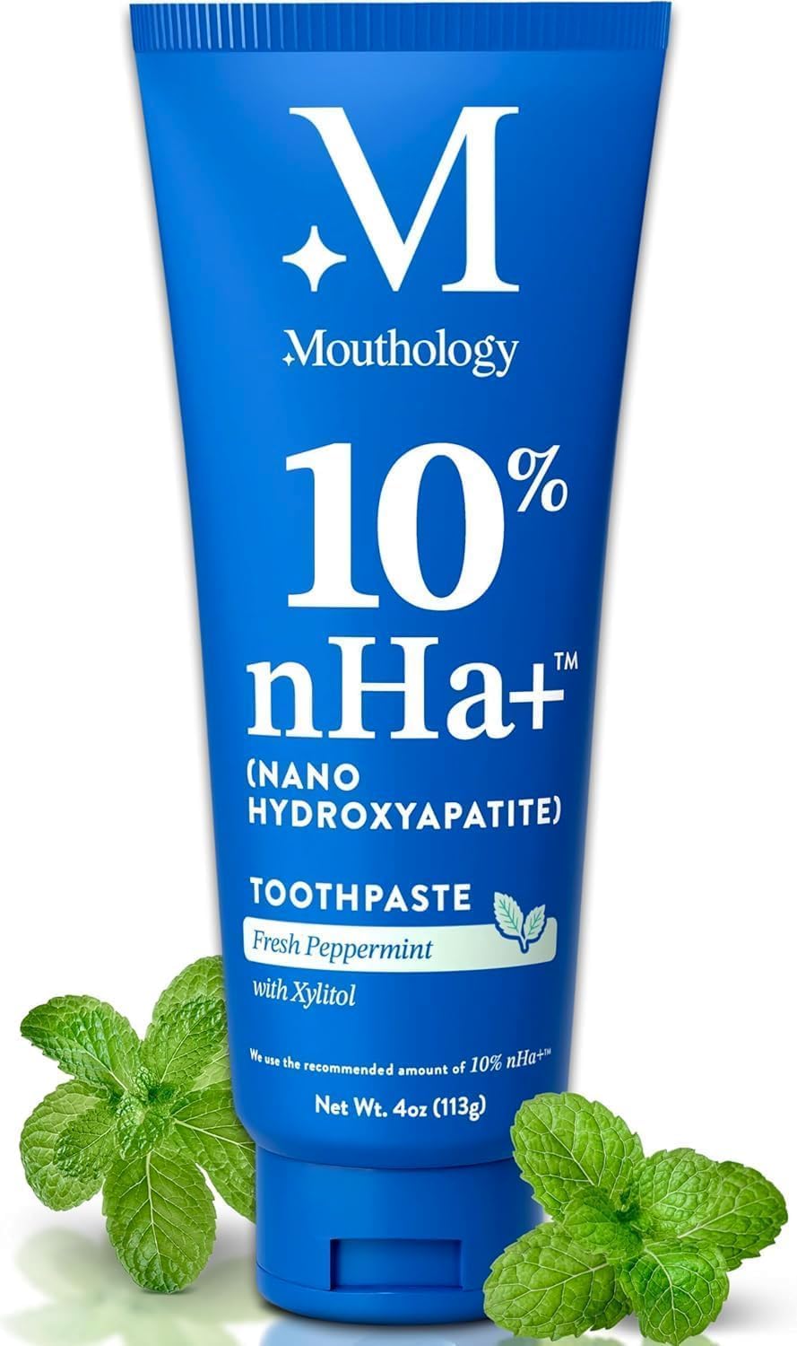 Mouthology 10% Nanohydroxyapa Toothpaste (Fluorine-Free) Natural Remineralising Whitening Sensitive Teeth SLS Free Toothpaste with Nanohydroxyapa and Xylitol Pair
