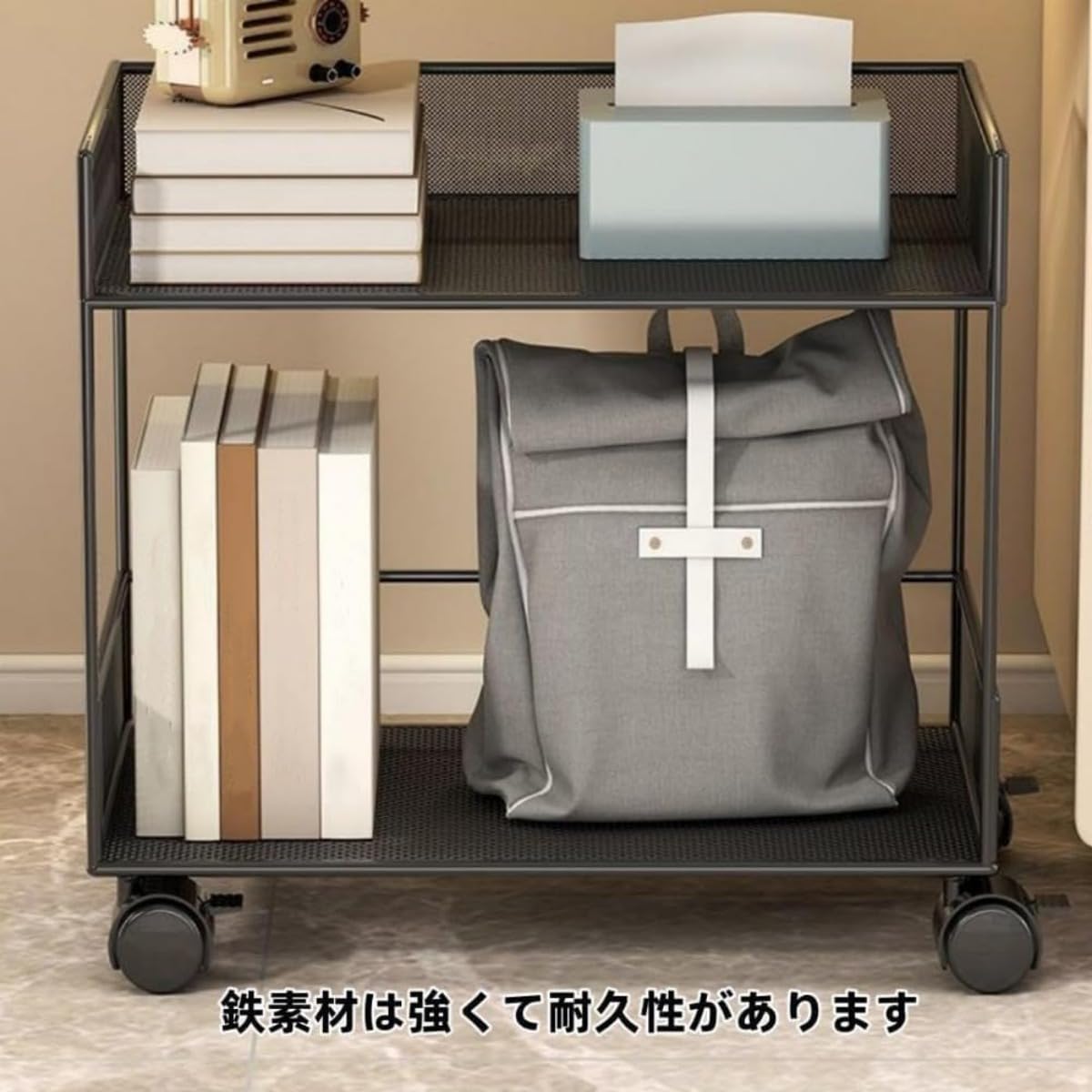 Amazon | Siuhuig 本棚 書架 ランドセルラック 机下書包置き棚