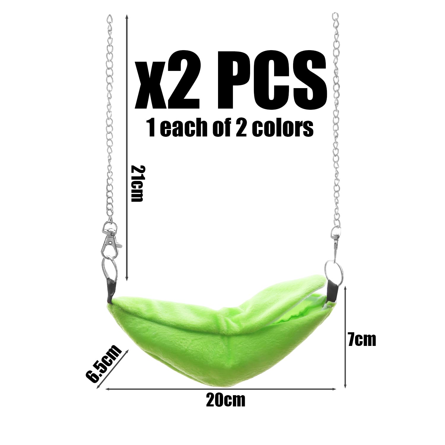2 Pezzi Letto di Criceto A Forma di Banana, Amaca Sospesa, Letto per Animali Domestici Caldi, Letto per Animali Domestici Creativi, Forniture per Animali Domestici.