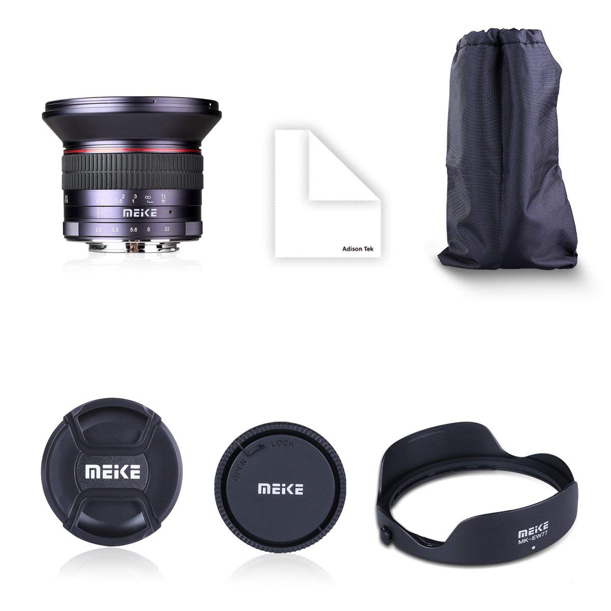 Meike MK 12 mm f/2.8 obiettivo grandangolare messa a fuoco manuale per fotocamere Panasonic Olympus Mirrorless