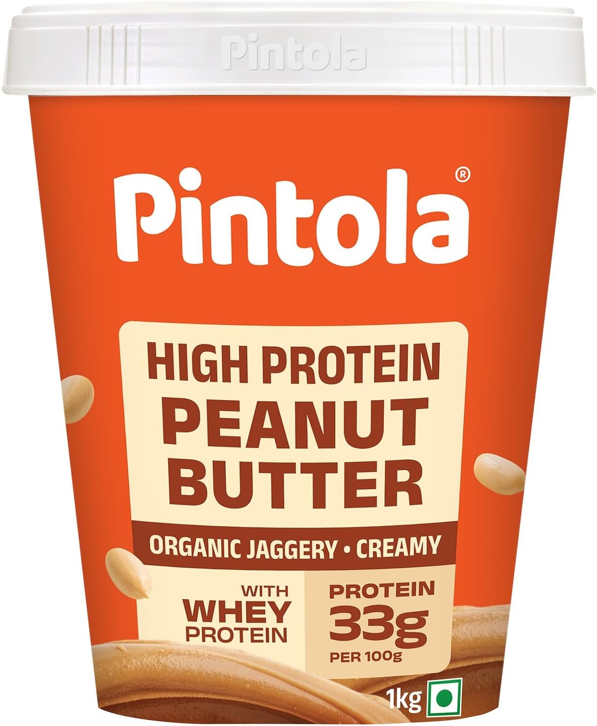 HIGH Protein Peanut Butter (ORGANIC JAGGERY) (Creamy, 1kg)