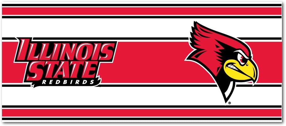VictoryStore Ceramic Mugs - Illinois State University, Red Stripes Background Coffee Mug, 15 ounces
