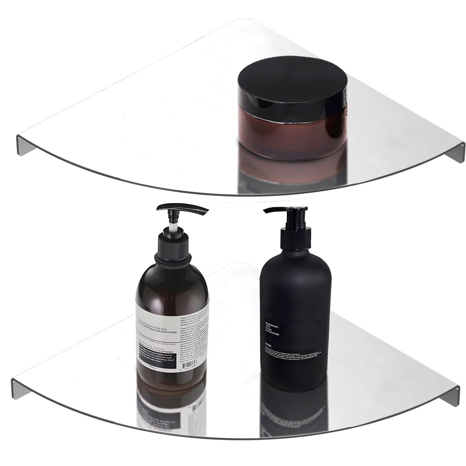 304 in Acciaio Inox Mensola per Doccia Montaggio a Parete Impermeabile Scaffale Doccia Angolare Robusto Durevole Mensola Angolare per Doccia per Bagno e Camera da Letto (Chrome, 2PC)