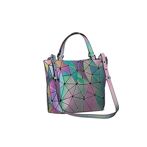 Geometric Luminous Purses and Handbags Shard Lattice Eco-Friendly Artificial Leather