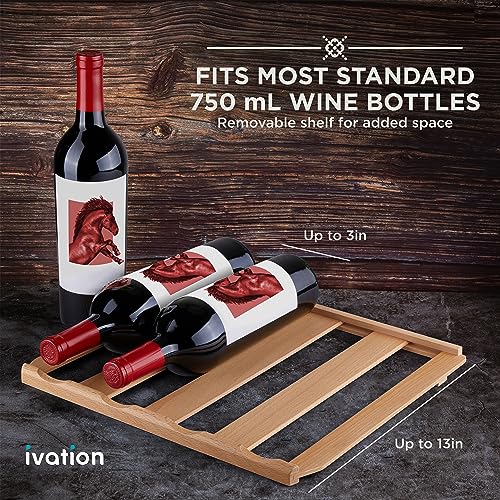 ivation premium stainless steel 8 bottle horizontal thermoelectric wine coolerchiller counter top red amp white wine cellar wdigital temperature freestanding refrigerator quiet operation fridge