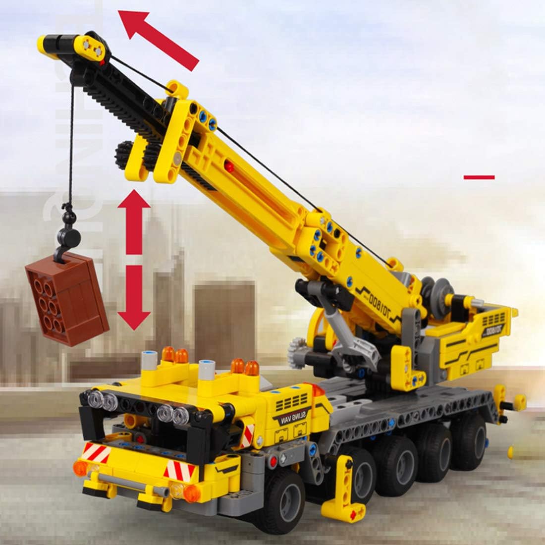Buy MingCheng 665Pieces Crane Building Blocks Set, Technology Crane Urban Vehicle Toy Set with