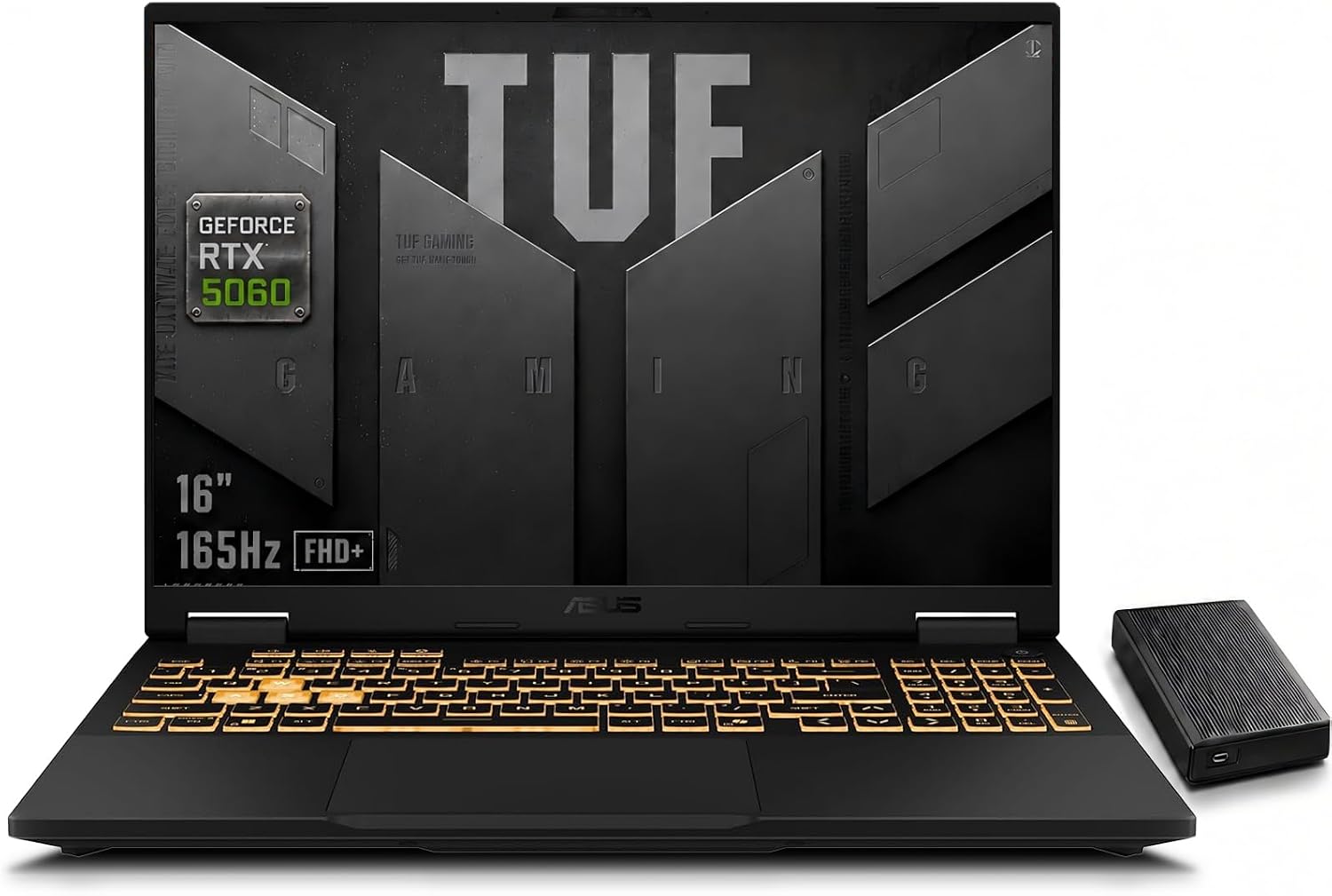 ASUS TUF F16 (2025) Portátil para juegos, pantalla FHD+ de 16 pulgadas, 165 Hz FHD+, 115 W Max TGP RTX 5060, Intel Core i7-14650HX, DDR5 de 16 GB, SSD de 1 TB, refrigeración inteligente, Win11 Home