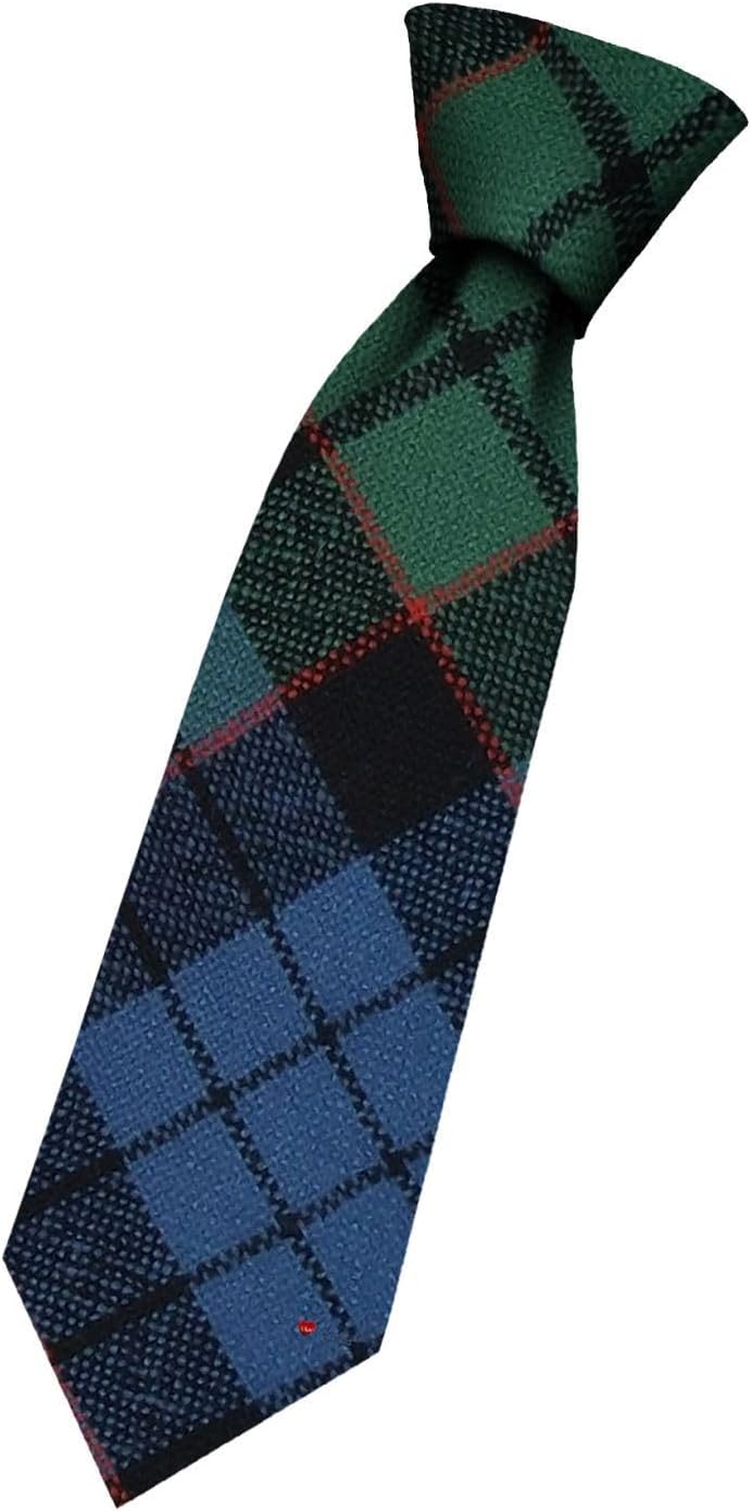 I LUV LTD Boys All Wool Tie Woven And Made in Scotland in Fletcher Ancient Tartan