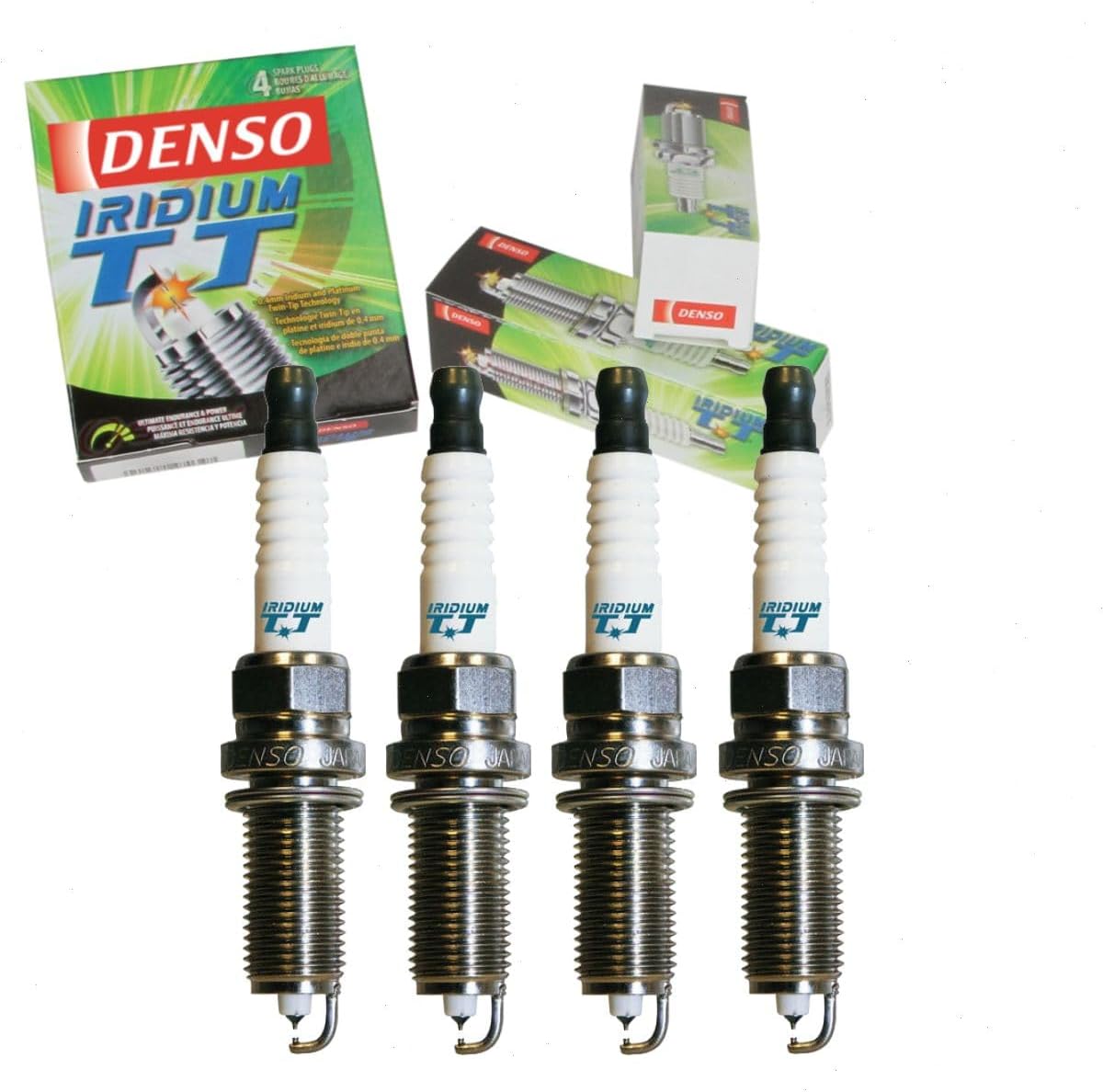 4 pc DENSO Iridium TT Spark Plugs compatible with Honda Accord 2.0L 2.4L L4 2013-2016