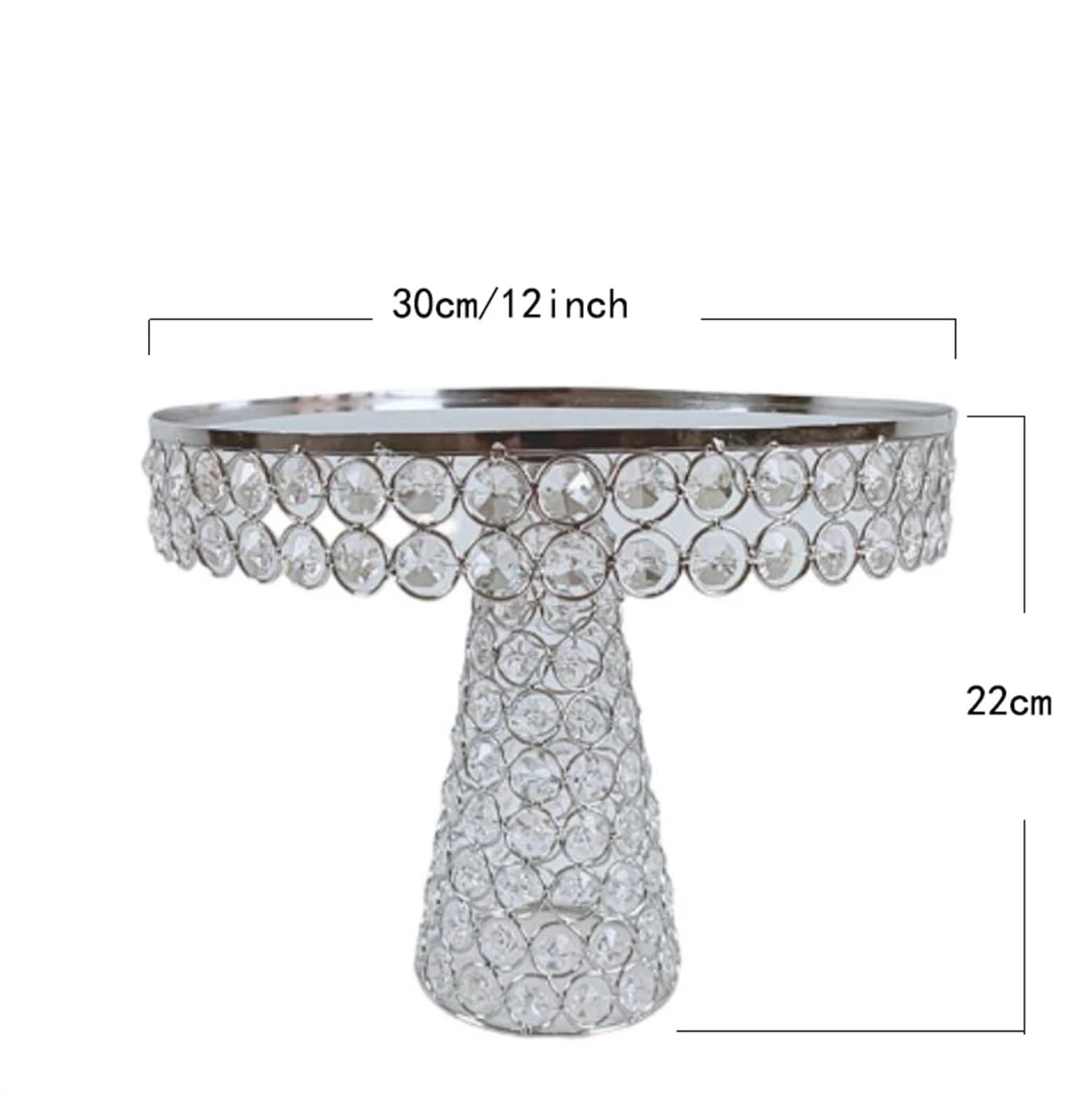 Stojak na ciasto, Stojak na ciasto złoty i srebrny 20-30 cm(12inch Silver 1pcs)