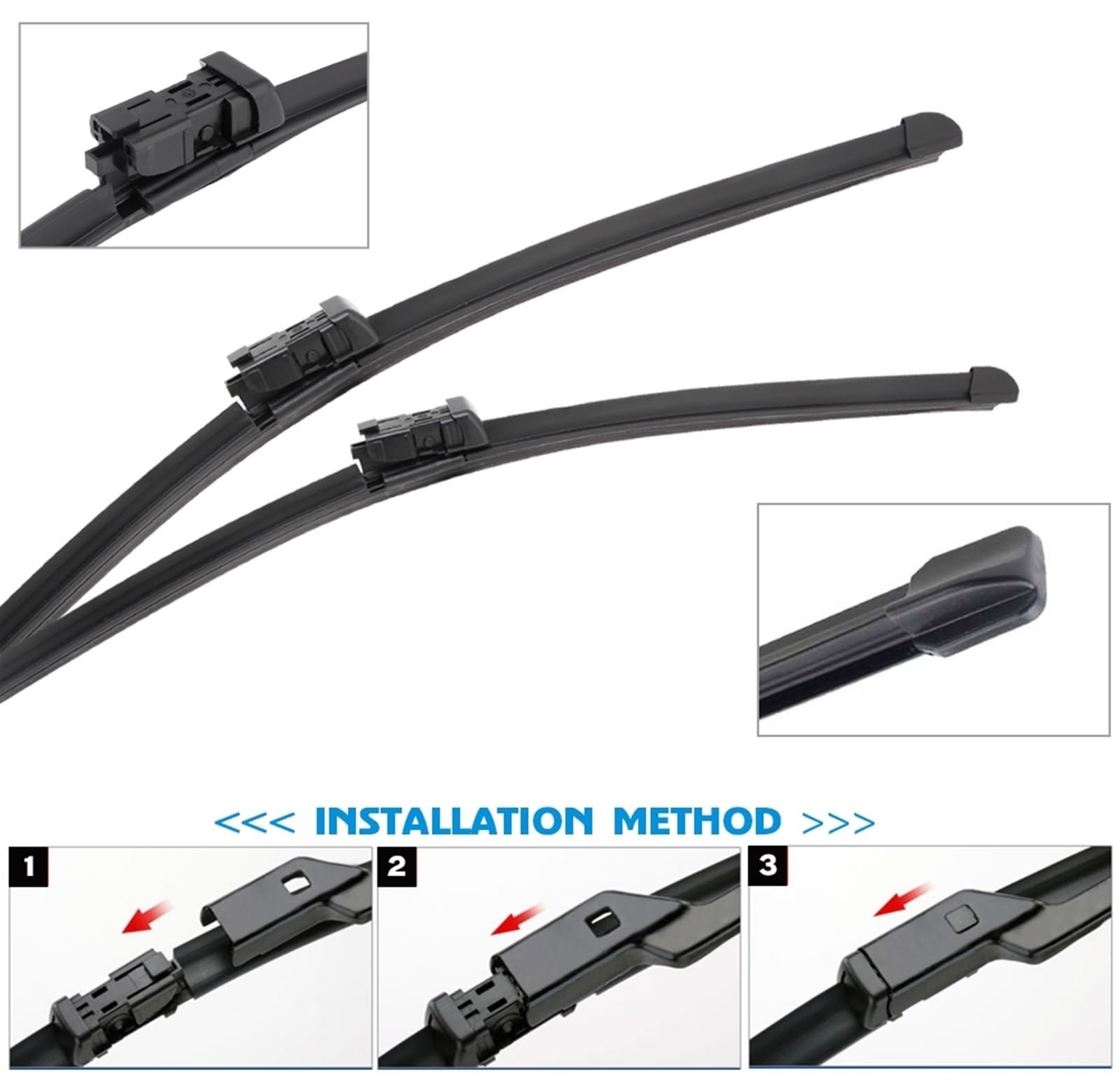Spazzole tergicristallo per auto 26 "+18" Spazzole tergicristallo per auto Parabrezza Tergicristalli Lama Finestra Pulsante braccio per Maserati Quattroporte 20142018(Right Steering)