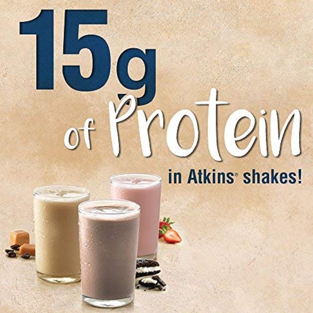 Atkins Iced Coffee Café au Lait Protein Shake, with Coffee and Protein, KetoFriendly and Gluten