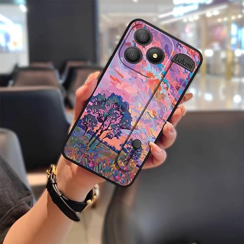 Phone Case Compatible with Blackview Wave 9C, Soft case Cell phone cover Anti-dust Wrist Strap Anti-knock mature Phone Holder De