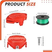 Vista 2 de THTEN SF-080 - Juego de 18 cuchillas para recortar césped compatible con Black & Decker GH3000 LST540 GH3000R LST540B