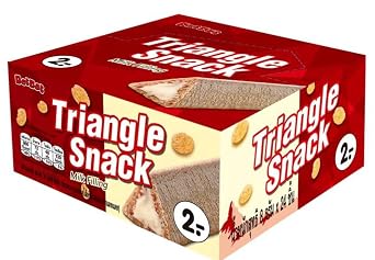 Triangle Snack Milk Filling Crispy Biscuit Wafer Cream Snack Multipack Box (24Pack, 156G)