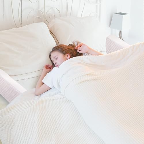 Miniatura 6 de YENING Parachoques de cama de bebé para niños pequeños, riel de protección de cama de espuma para cama de niños pequeños, parachoques para cama