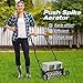 Suchtale 18-Inch Push Spike Aerator, Heavy Duty Rolling Lawn Aerator, Rotary Spike Lawn Aerator, Manual Aeration Equipment with Steel Handle, Suitable for Lawns, Garden, and Yard Grass Aeration
