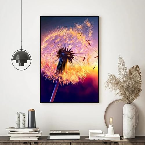 Miniatura 10 de KYJ-UP Paquete de 6 kits de pintura de diamantes para adultos, flores de bricolaje 5D con diamantes redondos de taladro completo, manualidades para